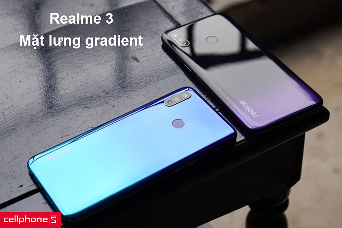 Realme 3 với thiết kế mặt lưng chuyển màu gradient